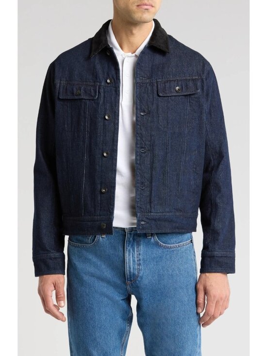 rag & bone Other - Rag & Bone Eli Men's Insulated Denim Trucker Jacket in Indigo Blue Size L